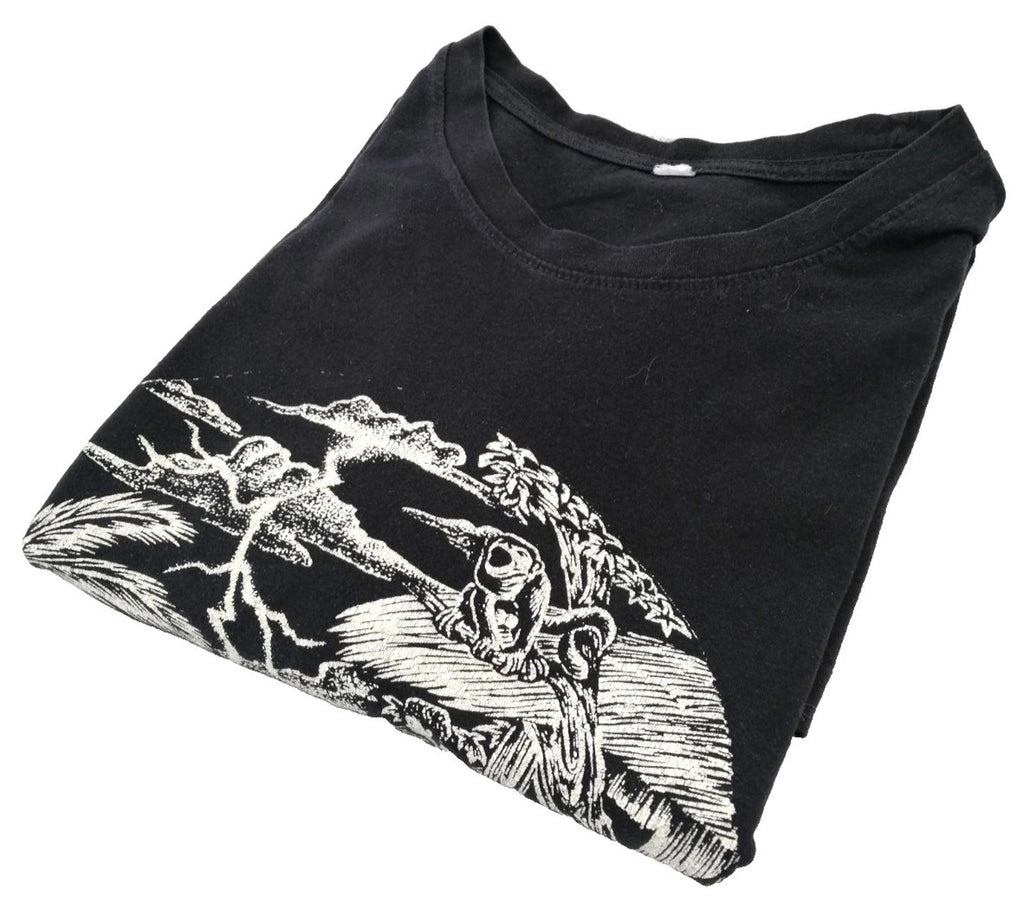 Pura Vida Costa Rica Skull Graphic Print T-Shirt Men's Size L Black Crew Neck