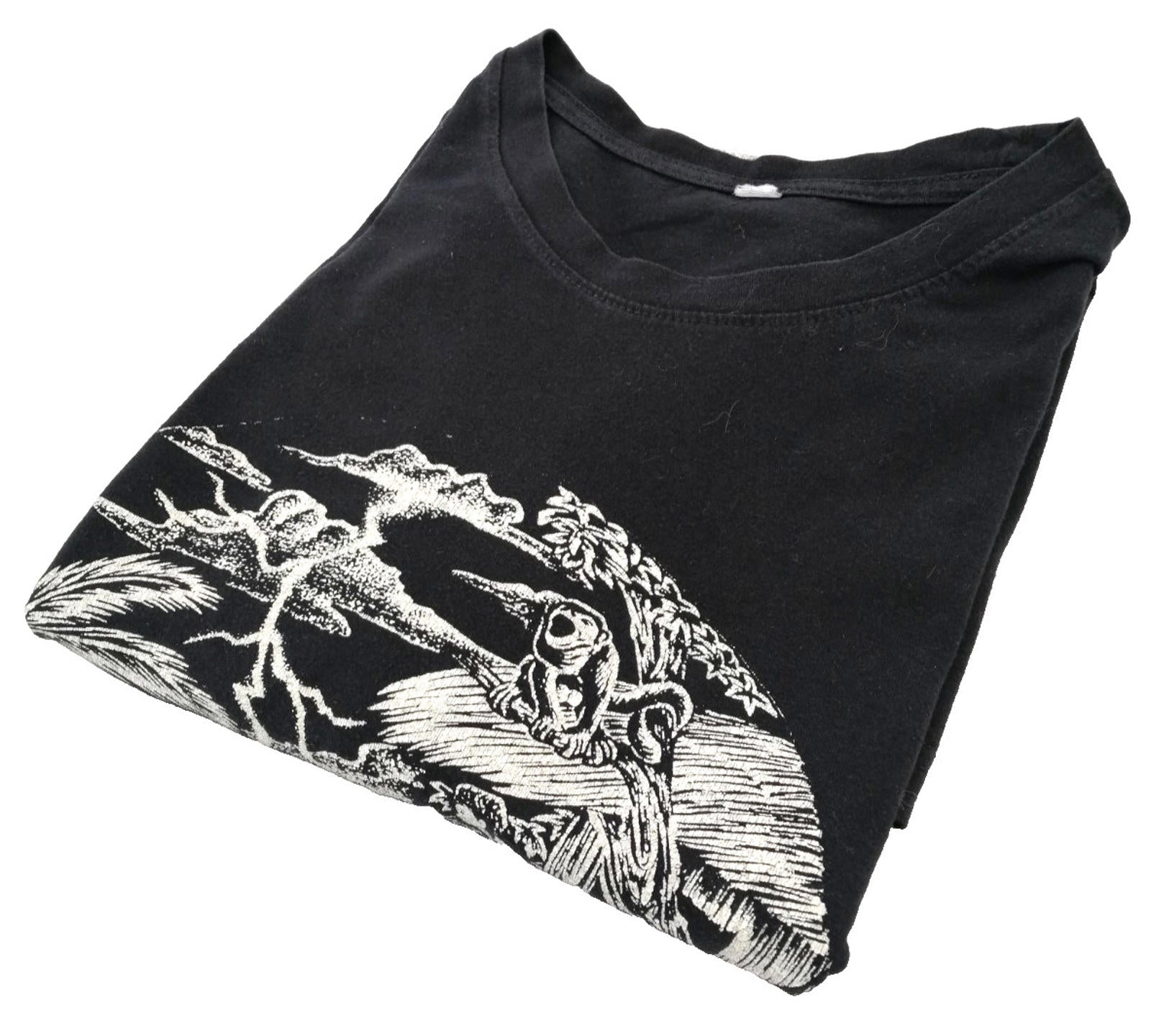 Pura Vida Costa Rica Skull Graphic Print T-Shirt Men's Size L Black Crew Neck