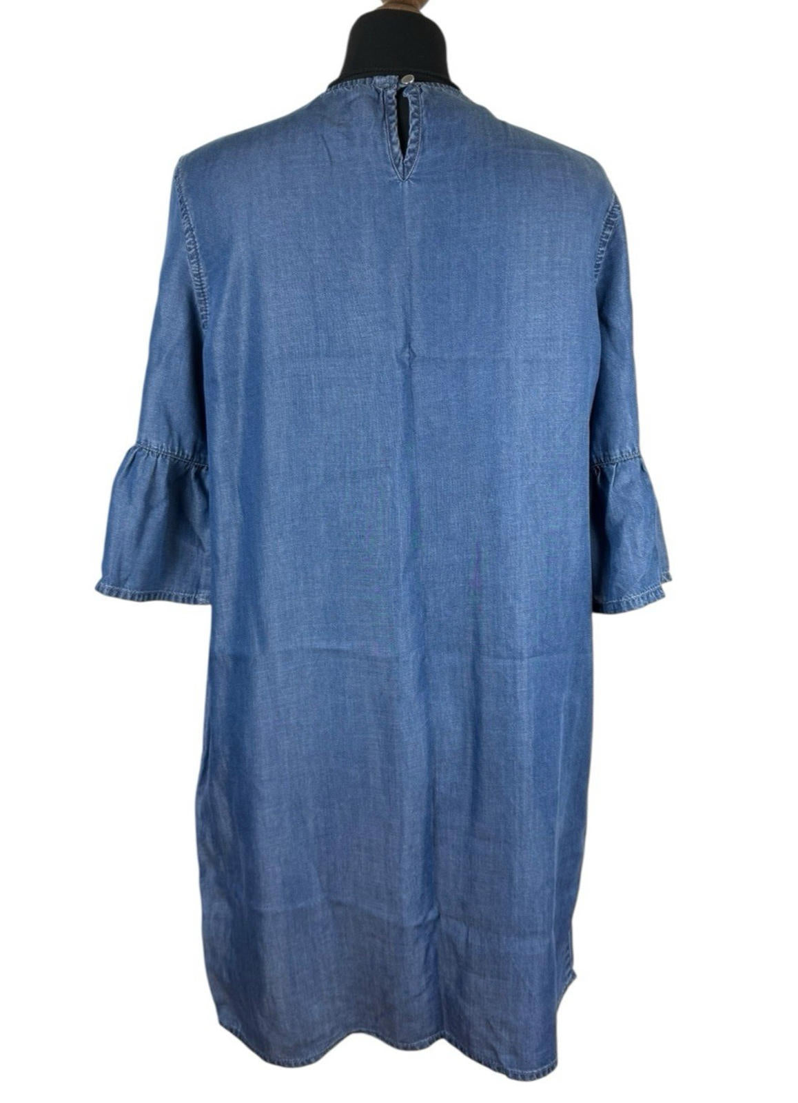 Peacocks Thin Denim Smock Dress Mini Short Sleeve Women’s UK Size 12 Summer