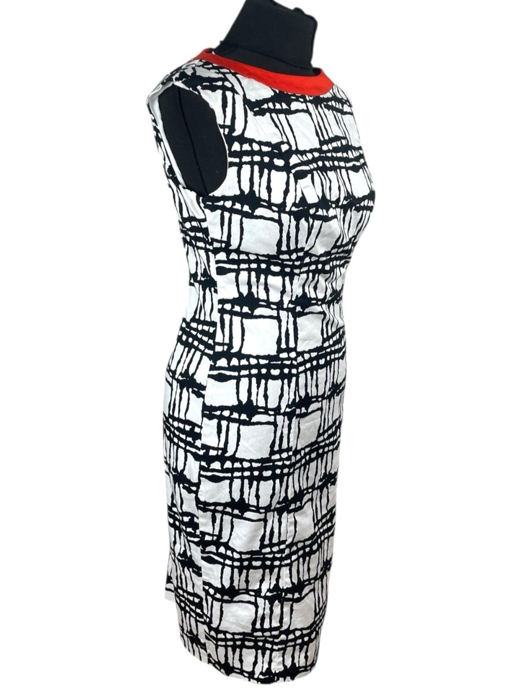 TU Gok Wan Party Dress Women’s UK Size 12 Knee Length Midi Black White