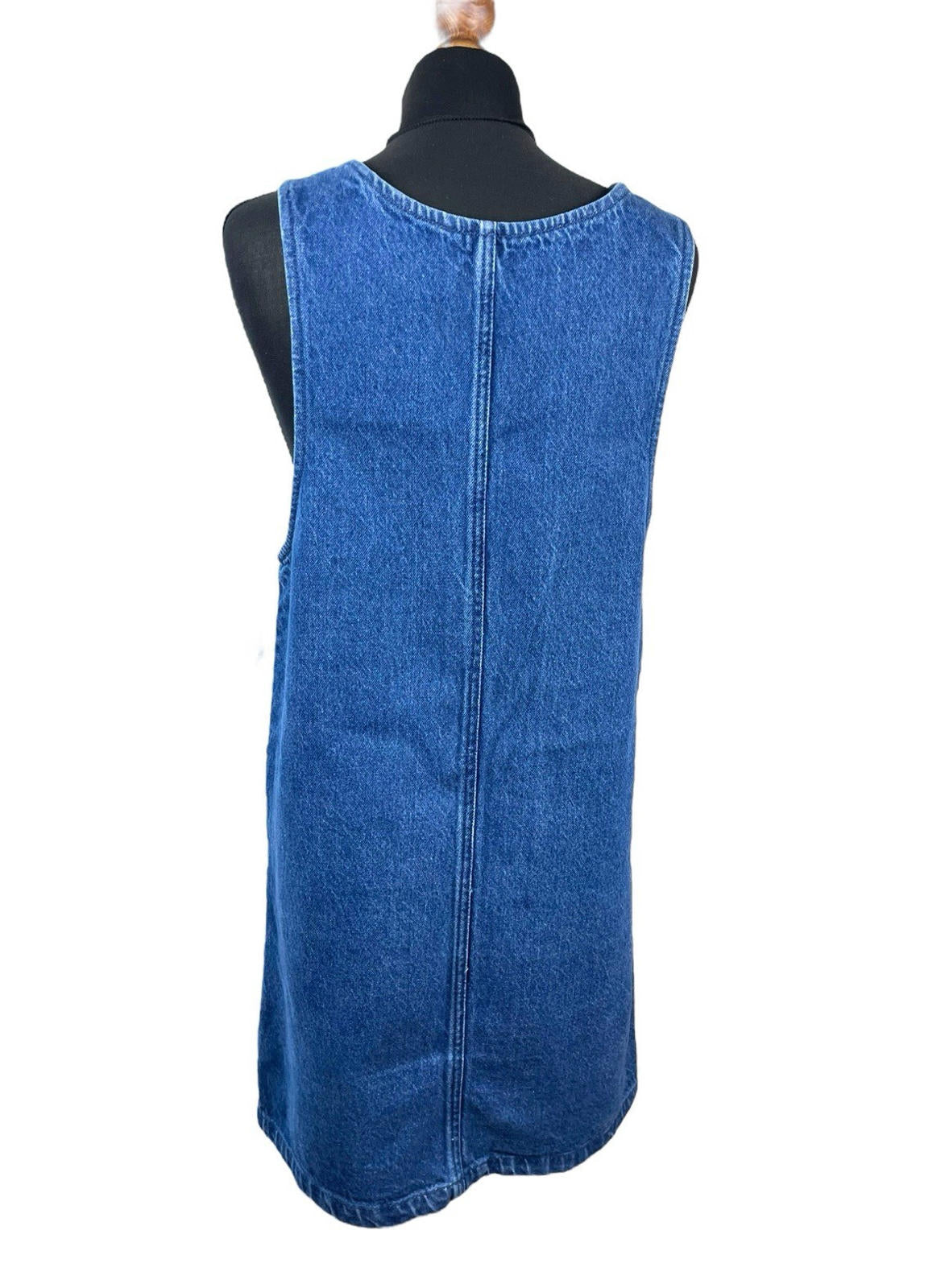 Pep & Co Dark Denim Pinafore Mini Dress Women’s UK Size 12
