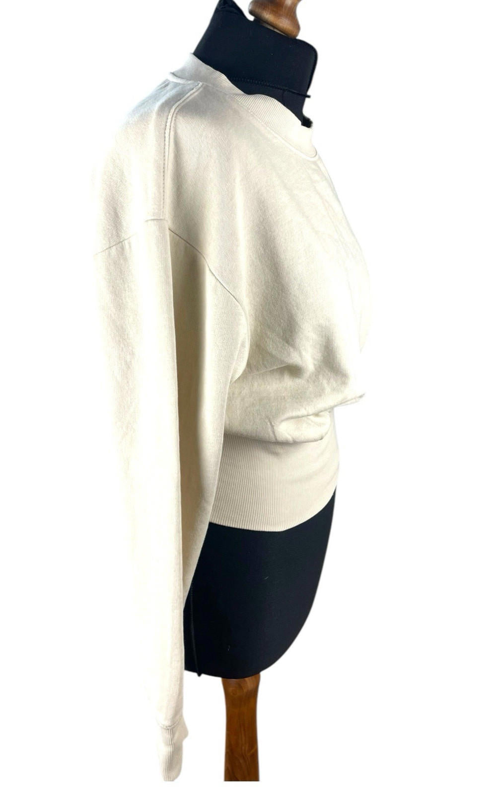 Zara Jumper Jersey Cream Beige Cropped Sweater Women’s UK Size S