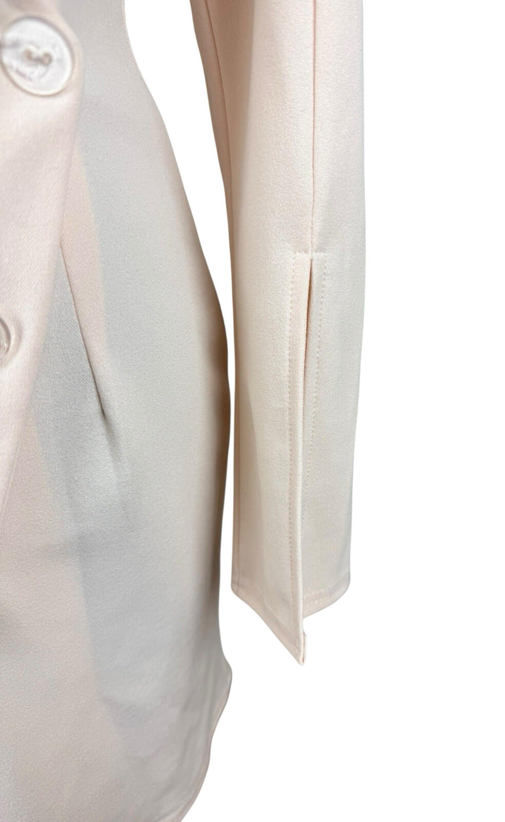 Inxs Bodycon Blazer Dress Women’s UK Size S Low Cut Mini Long Sleeve Pale Pink