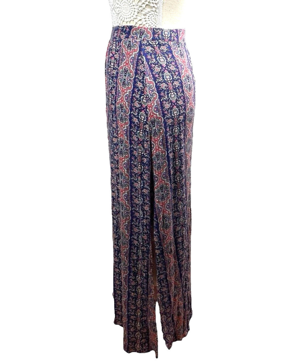 r.2.d Blue Maxi Skirt High Waist Side Slit Women’s UK Size M