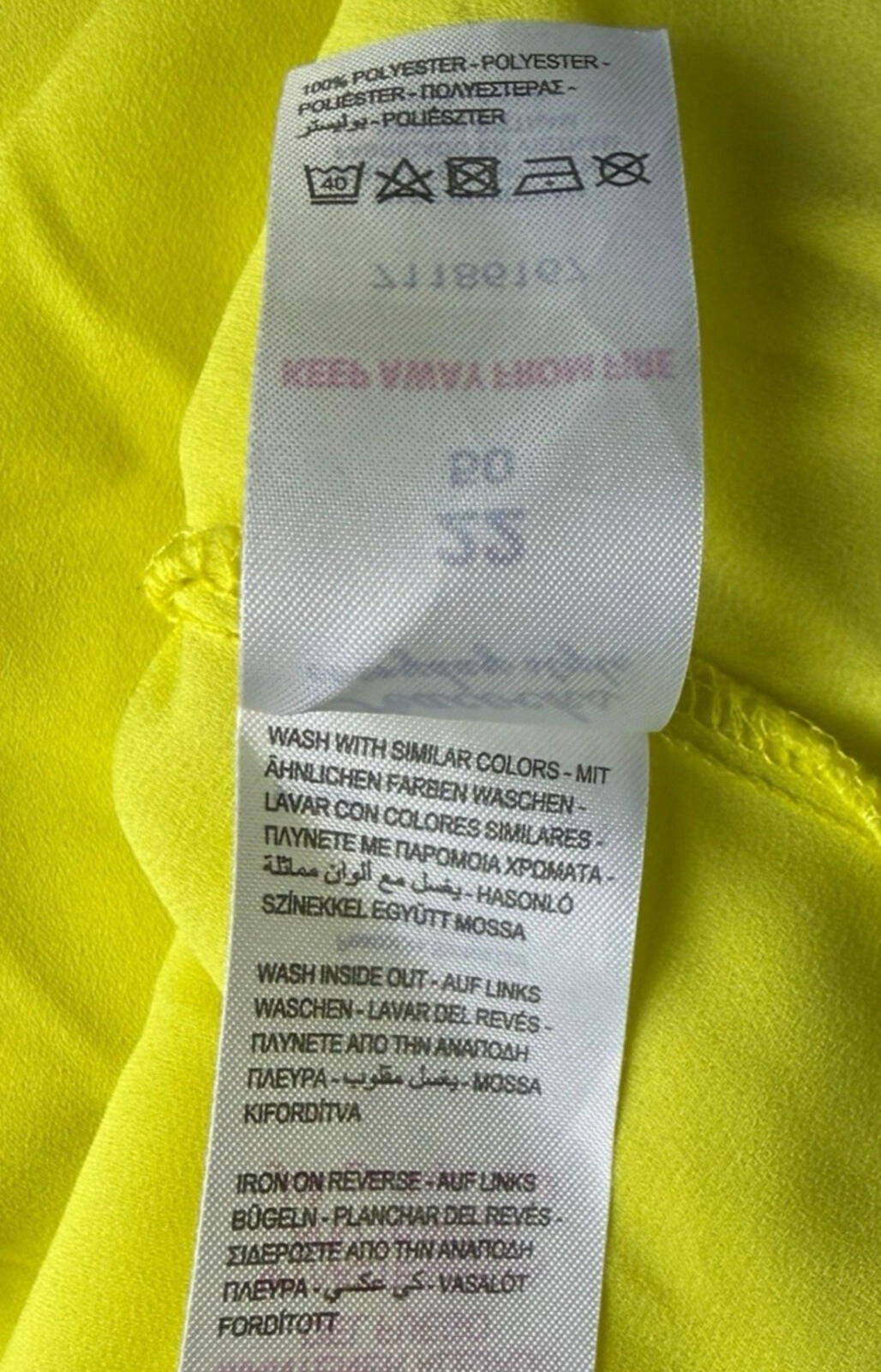Peacocks T-Shirt Blouse Top Women's UK Size 22 Zip Rayon Front Pocket Yellow