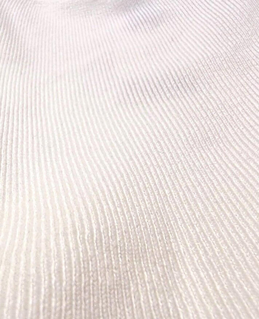 Divided Crop Top White Ribbed Blouse Women's UK Size XS