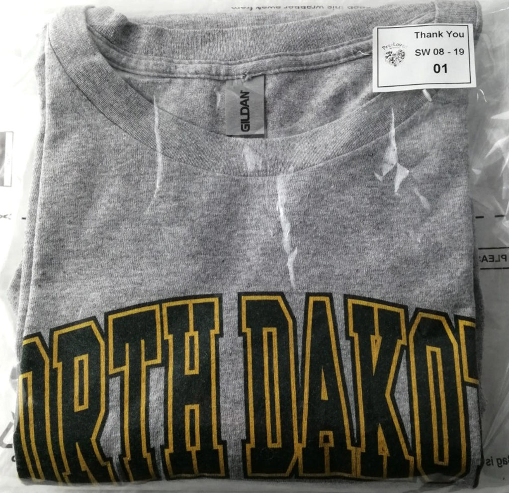 North Dakota Baseball USA Graphic Print T-Shirt Men's Size XXL Grey Crew Neck