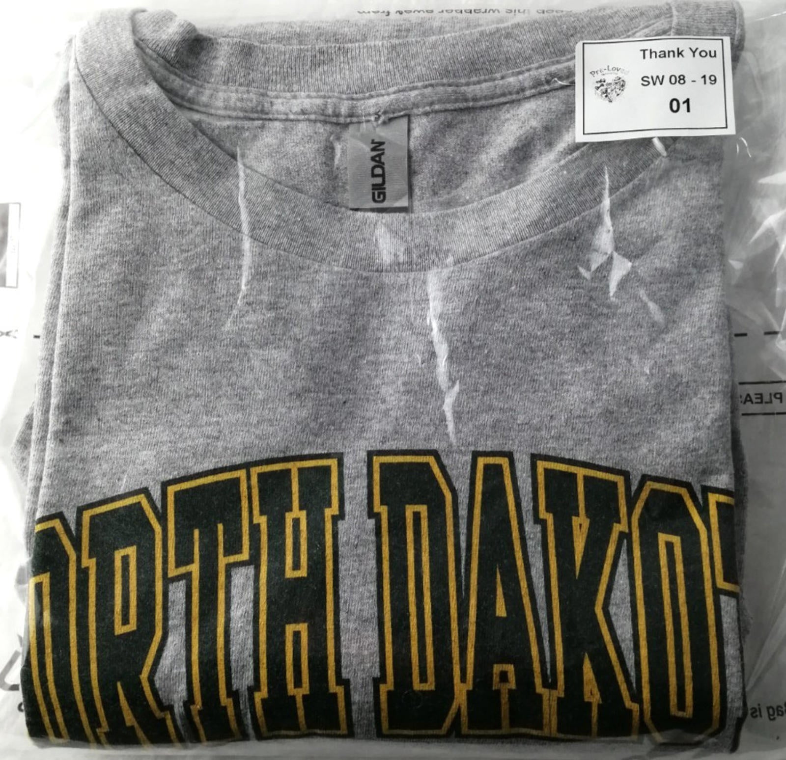 North Dakota Baseball USA Graphic Print T-Shirt Men's Size XXL Grey Crew Neck