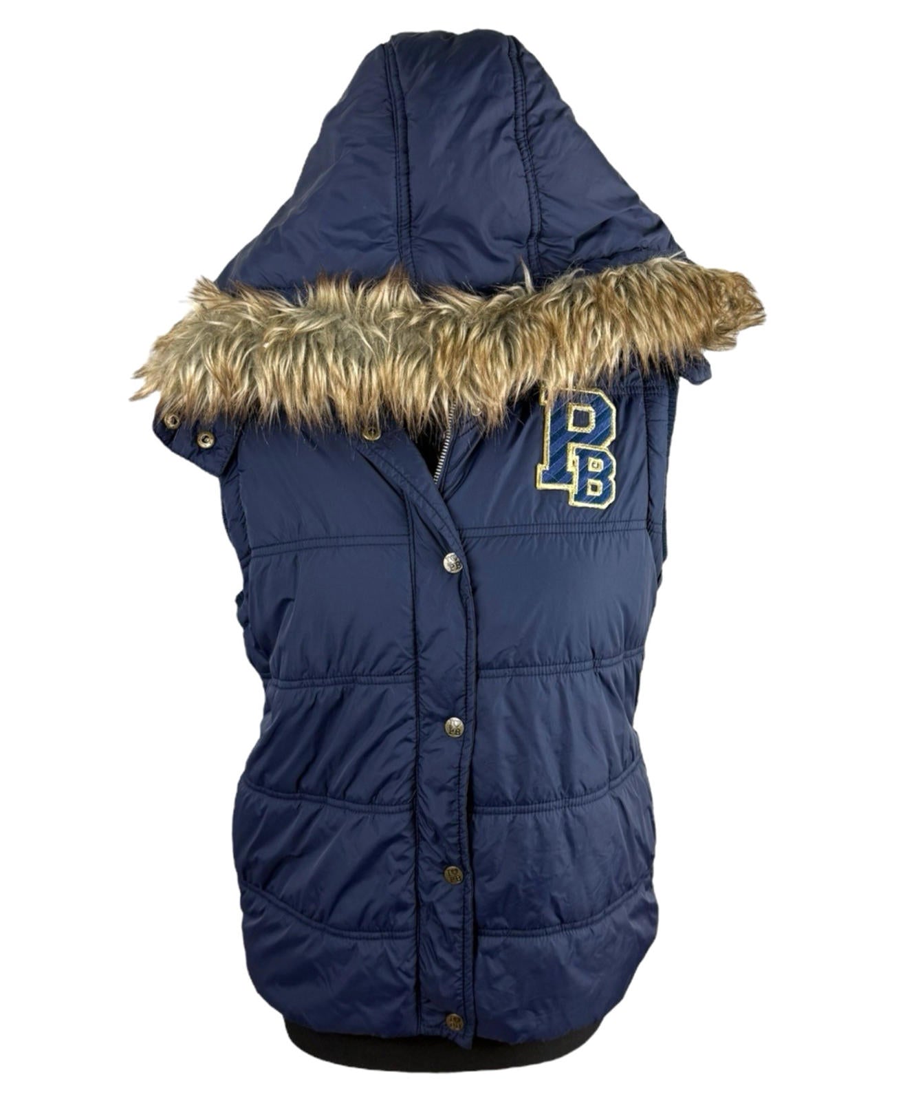 Paul’s Boutique Gilet Hooded Fur Trim Embroidered Girls UK Size L (12-13years)