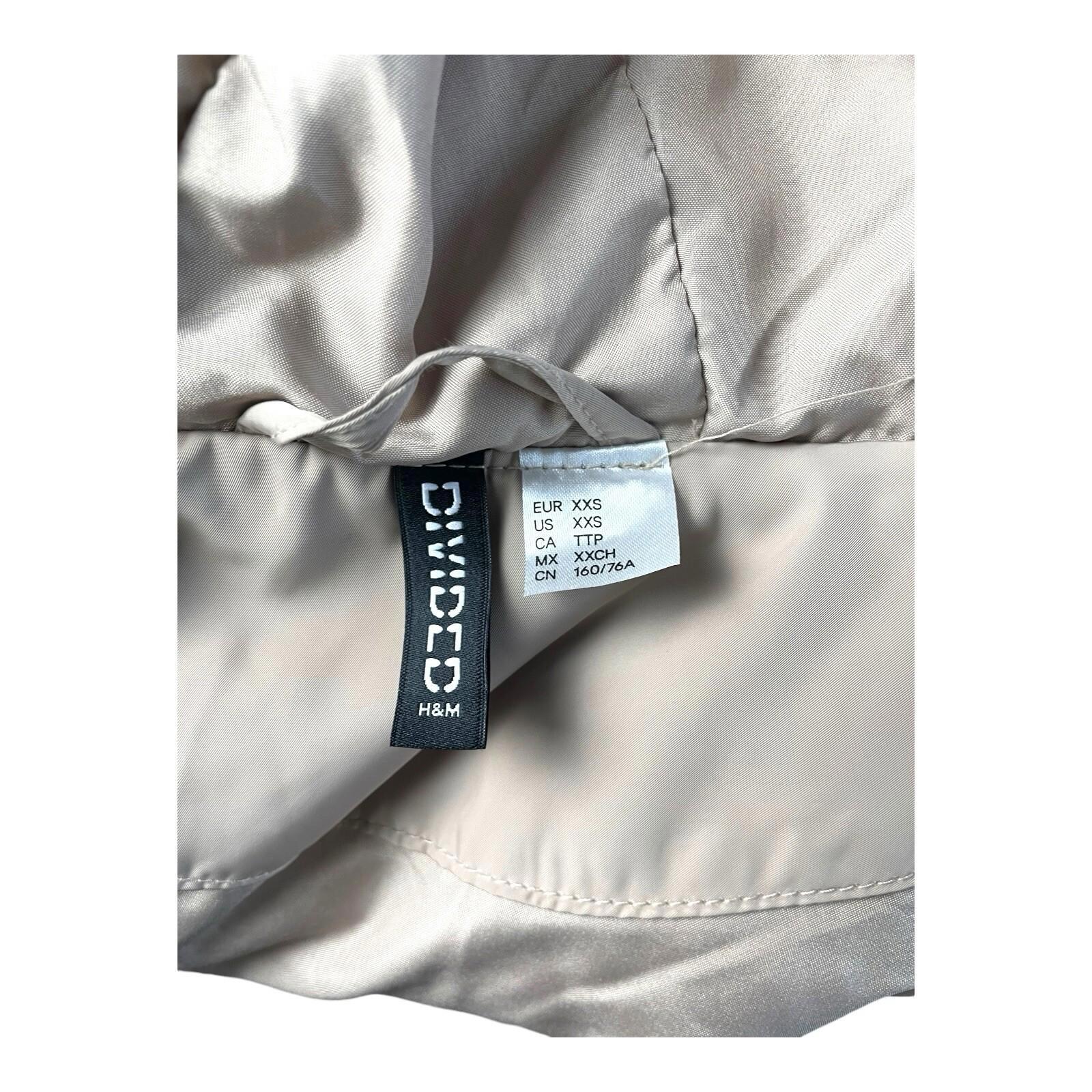 Divided Griege Puffer Jacket Mid Length Hooded Women’s UK Size XXS