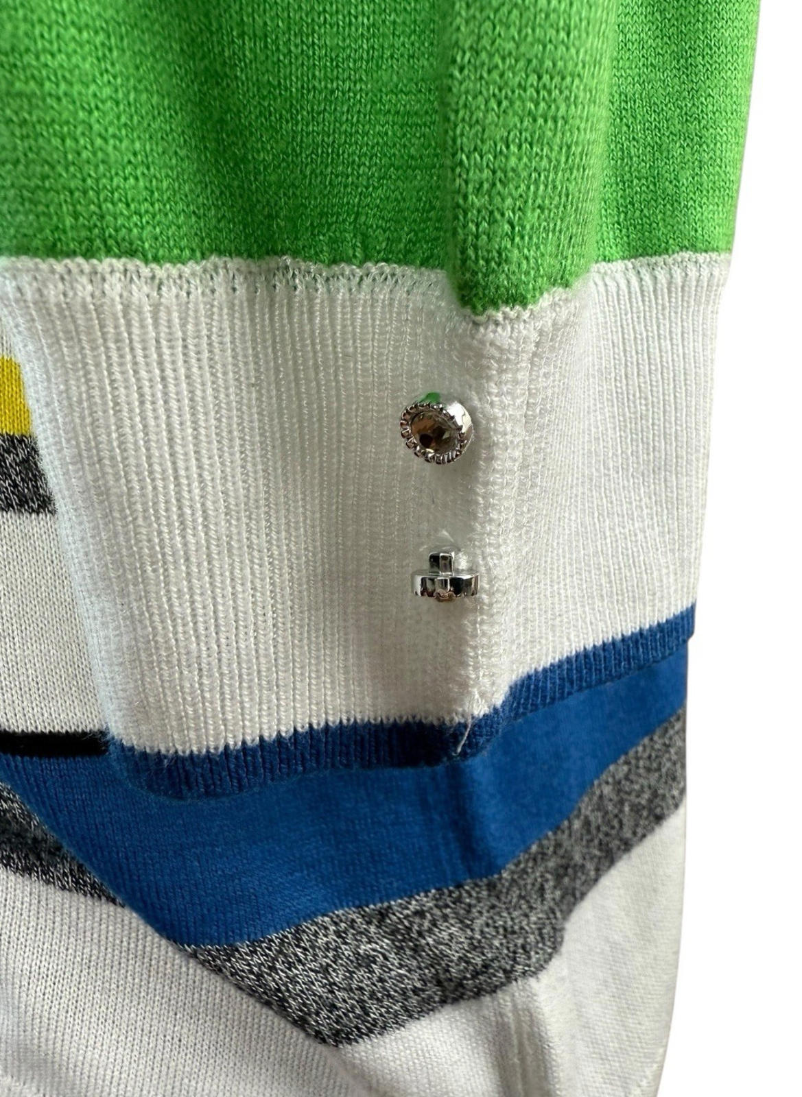Next Thin Jumper Striped 3/4 Sleeve Women’s UK Size M Crew Neck Multi Coloured