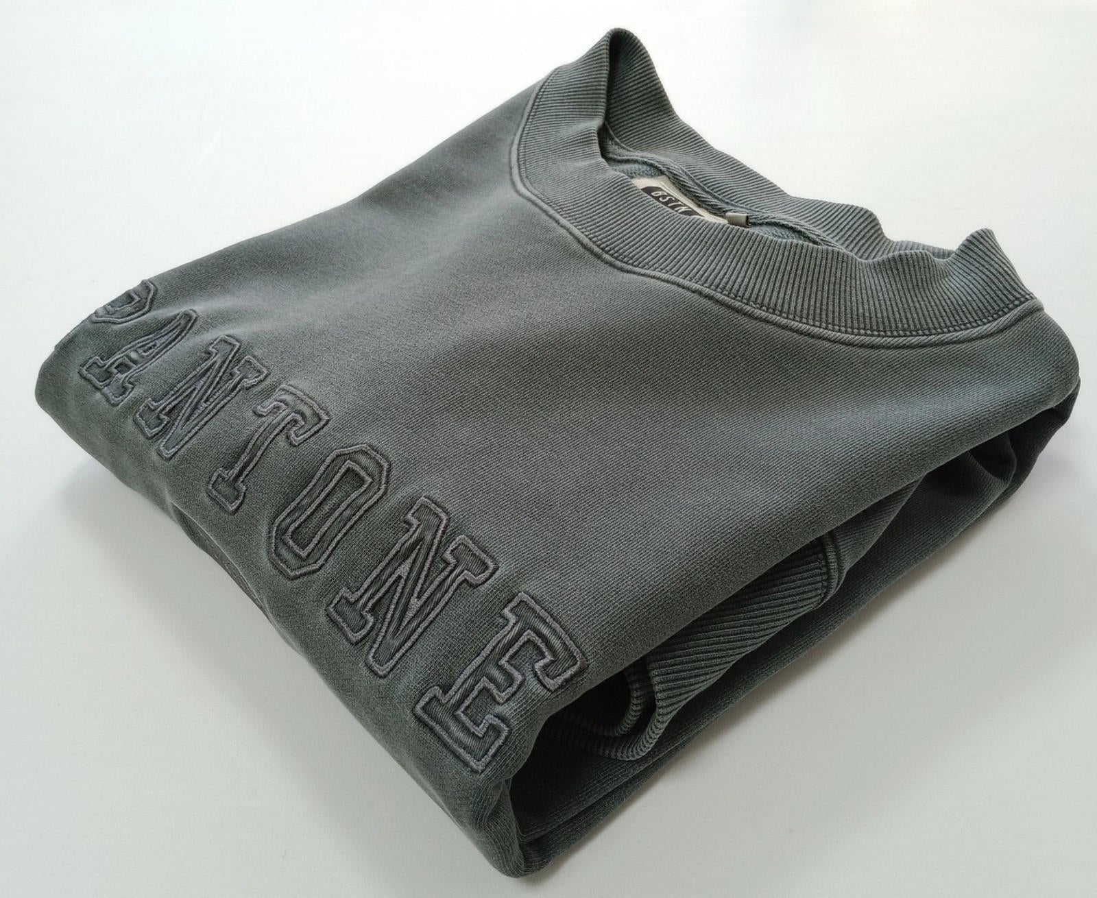 BSTN Pantone Sweatshirt Men's UK Size XL Long Sleeves Grey 100% Cotton Jumper