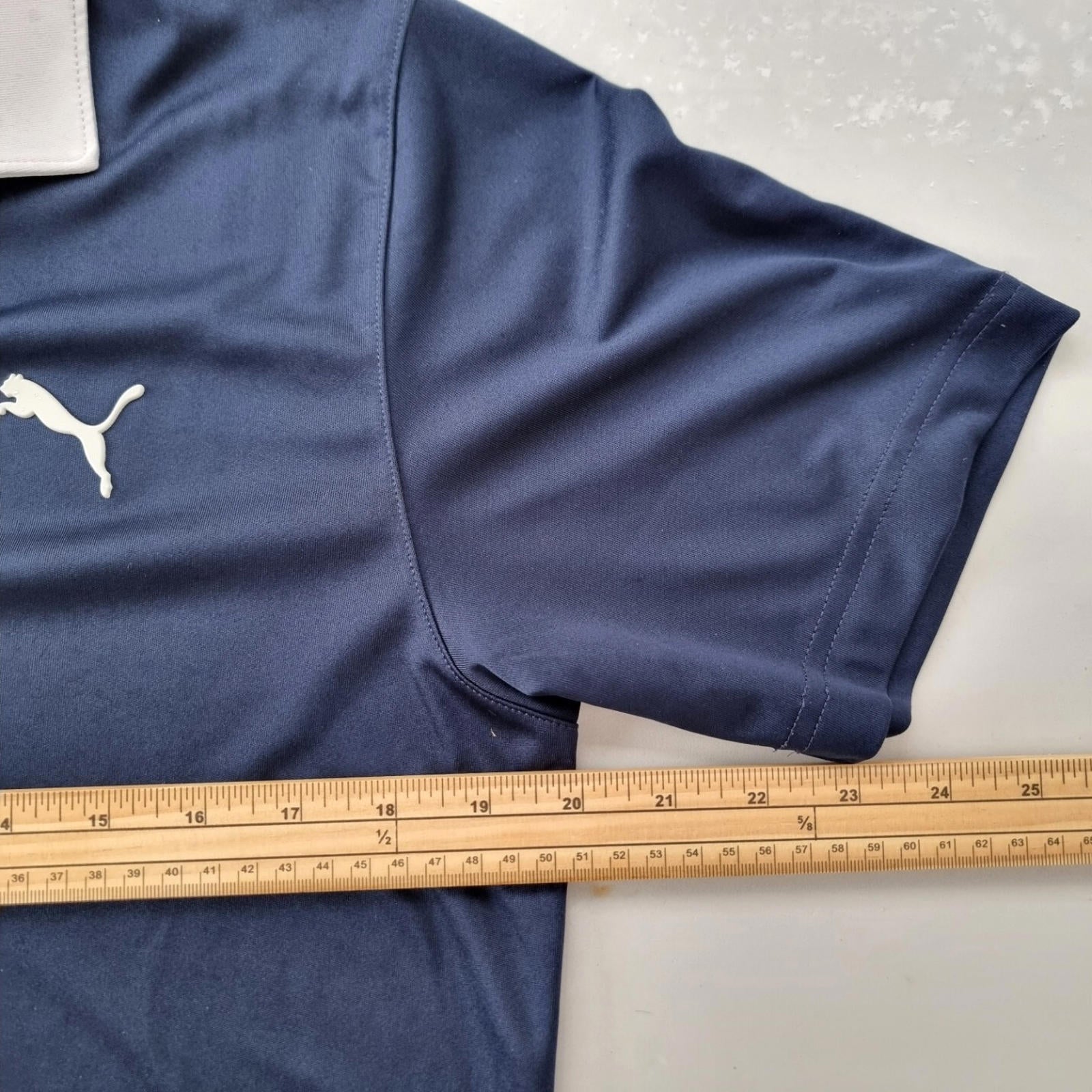 Puma Golf Polo Shirt Men's UK Size M Blue Short Sleeve