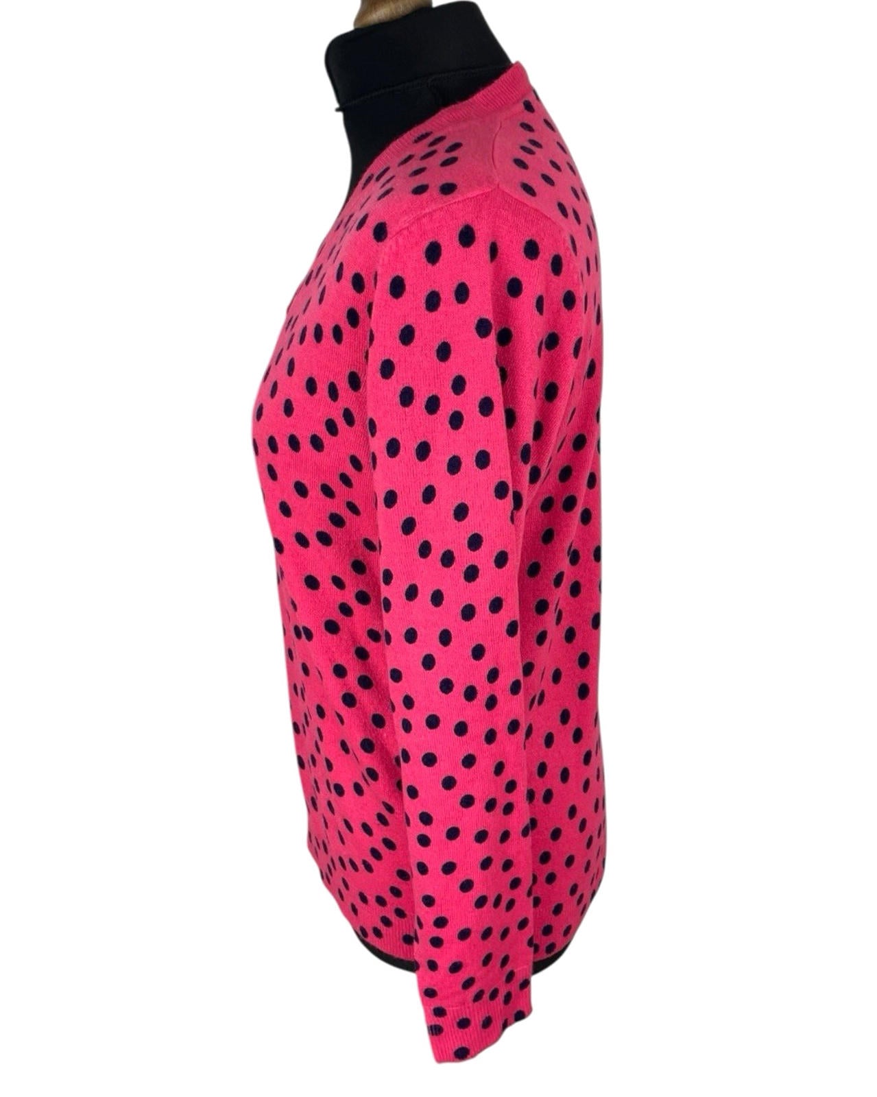M&S Collection Pink Jumper Polka Dot Soft Touch Women’s UK Size M