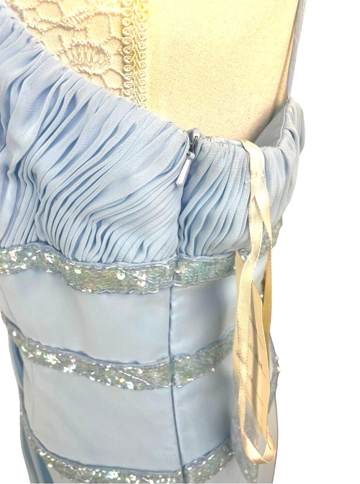 Crystal Breeze Prom Dress Women's UK Size 14 Pale Blue Ballgown Embezzled