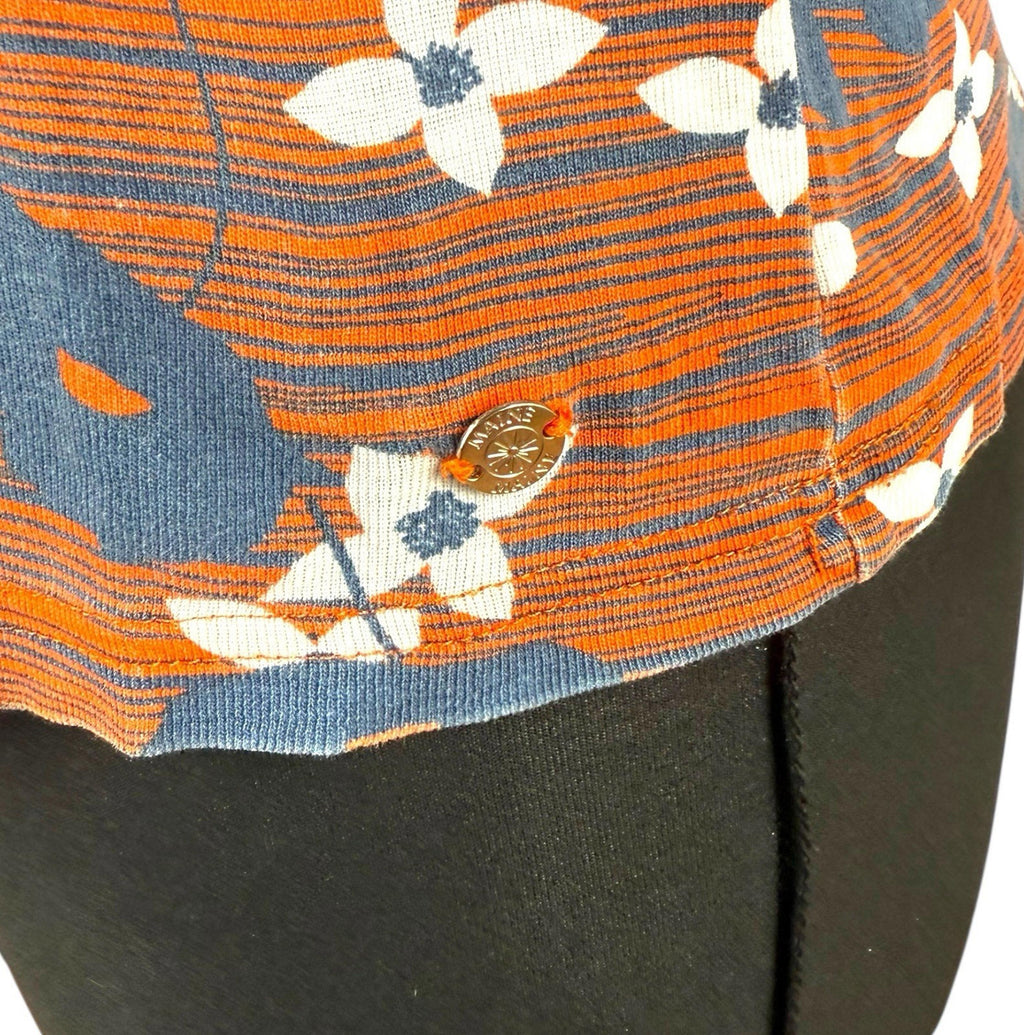 Maine Orange Floral T-shirt Top Blouse Crew Neck Women’s UK Size 14