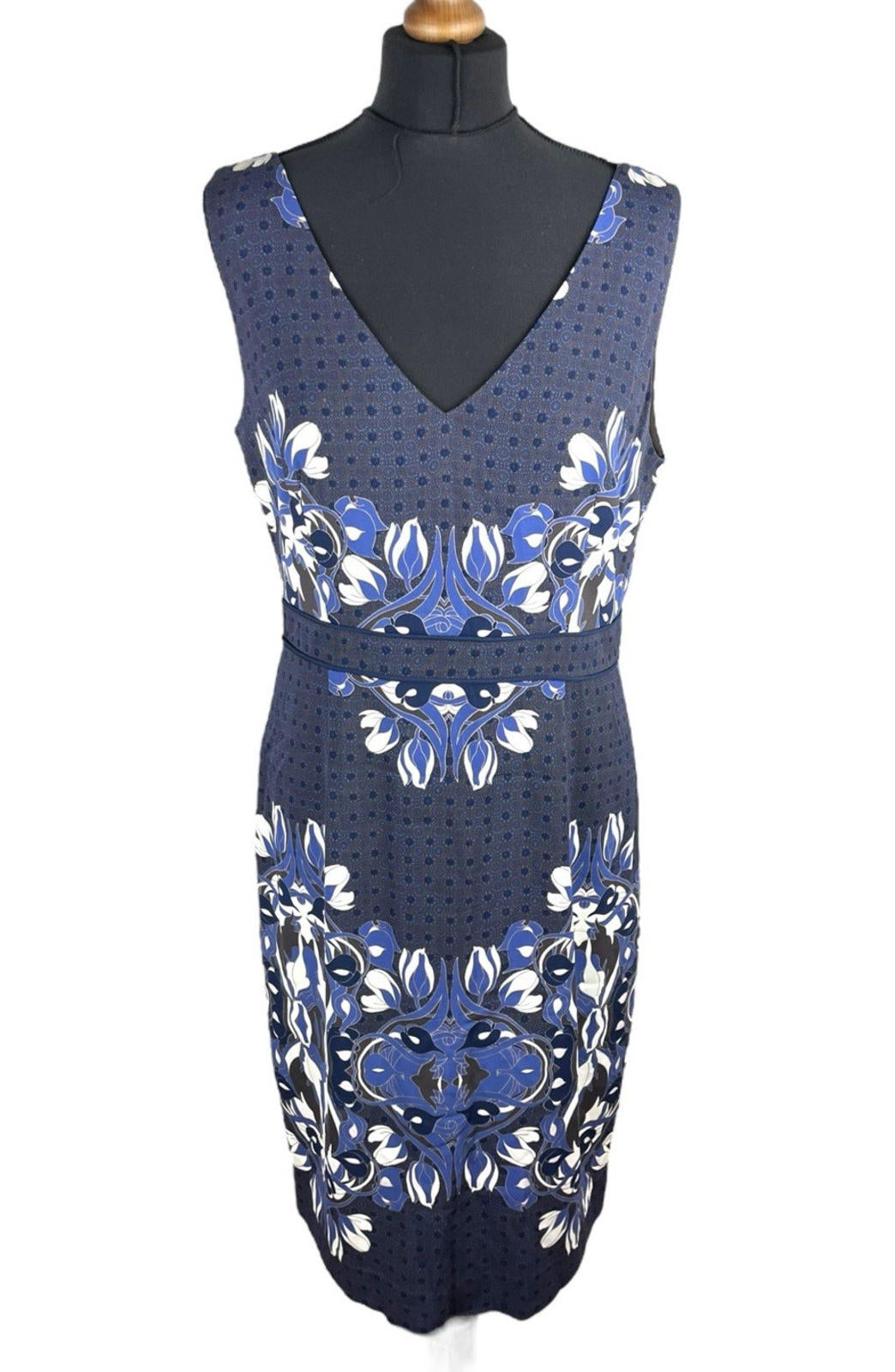 Tory Burch Piera Printed Matte-Satin Dress Designer Women’s UK Size 10