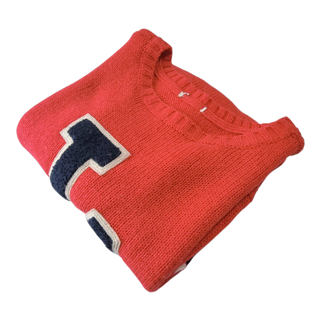 Forever 21 Los Angeles LA Knit Jumper Women's UK Size S Red Varsity Sweater