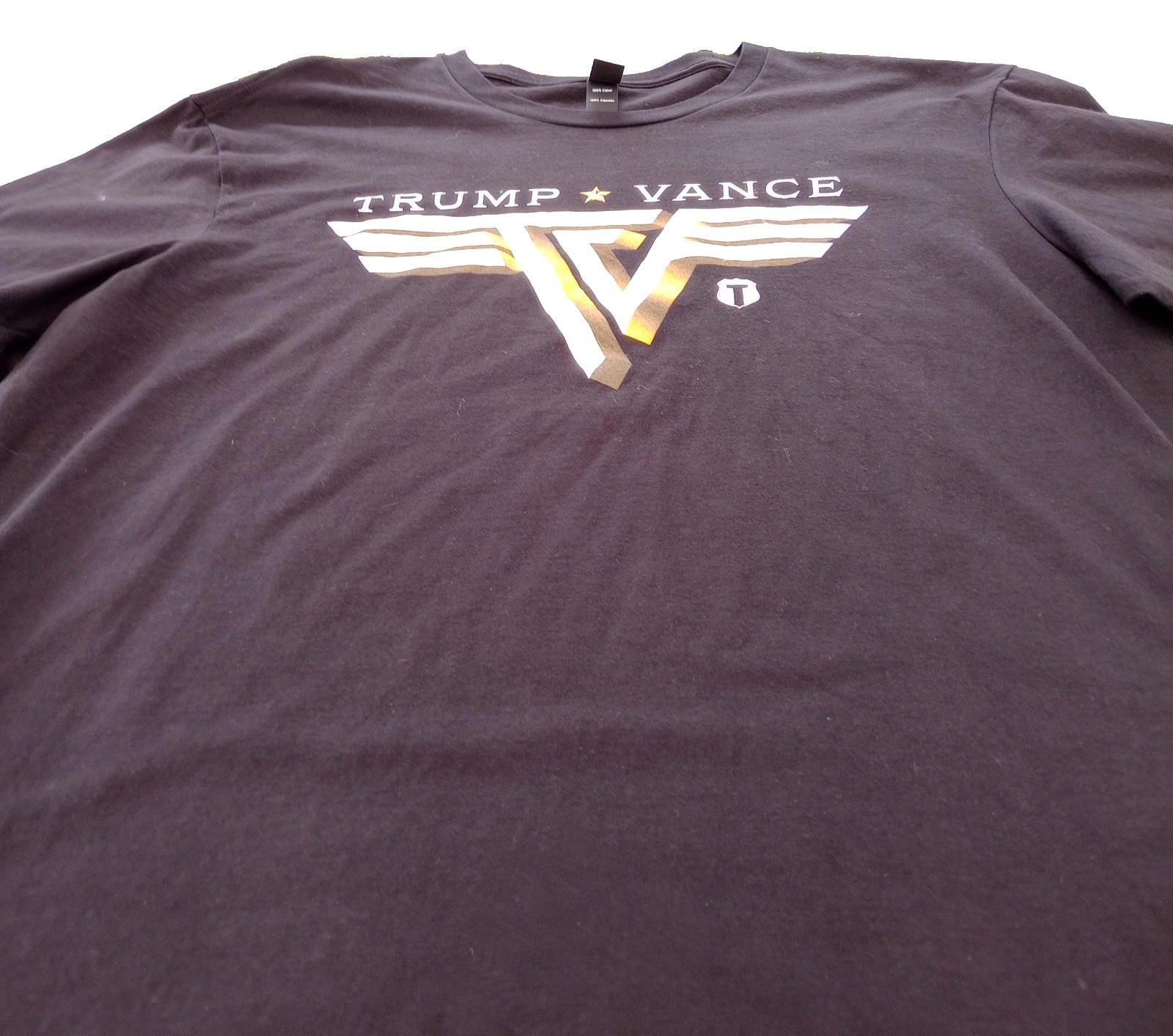 Graphic Print T-Shirt Men's UK Size XL Black Crew Neck 100% Cotton Patriotic