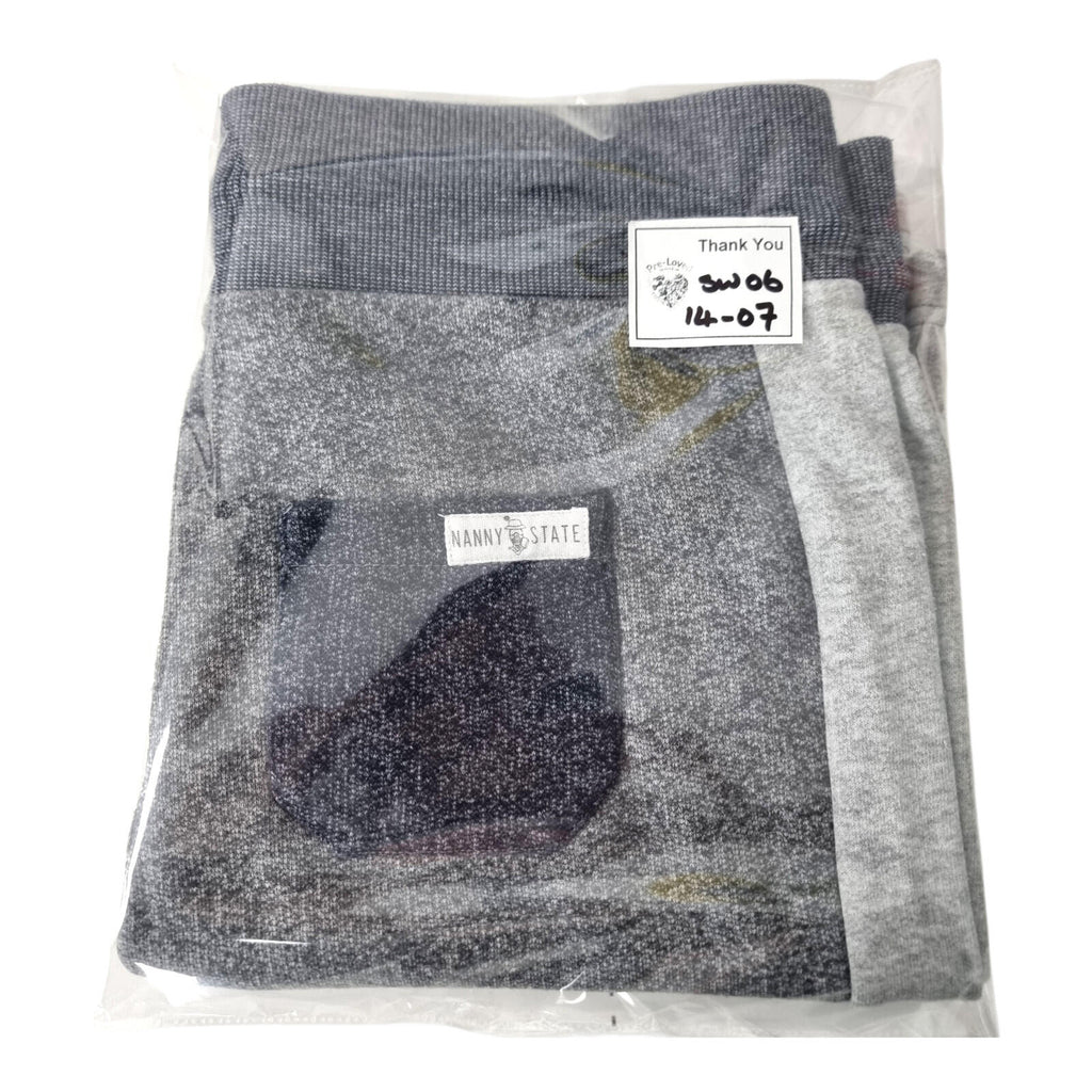 Nanny State Sweat Shorts Men's UK Size M Jersey Grey Blue Elasticated Waist
