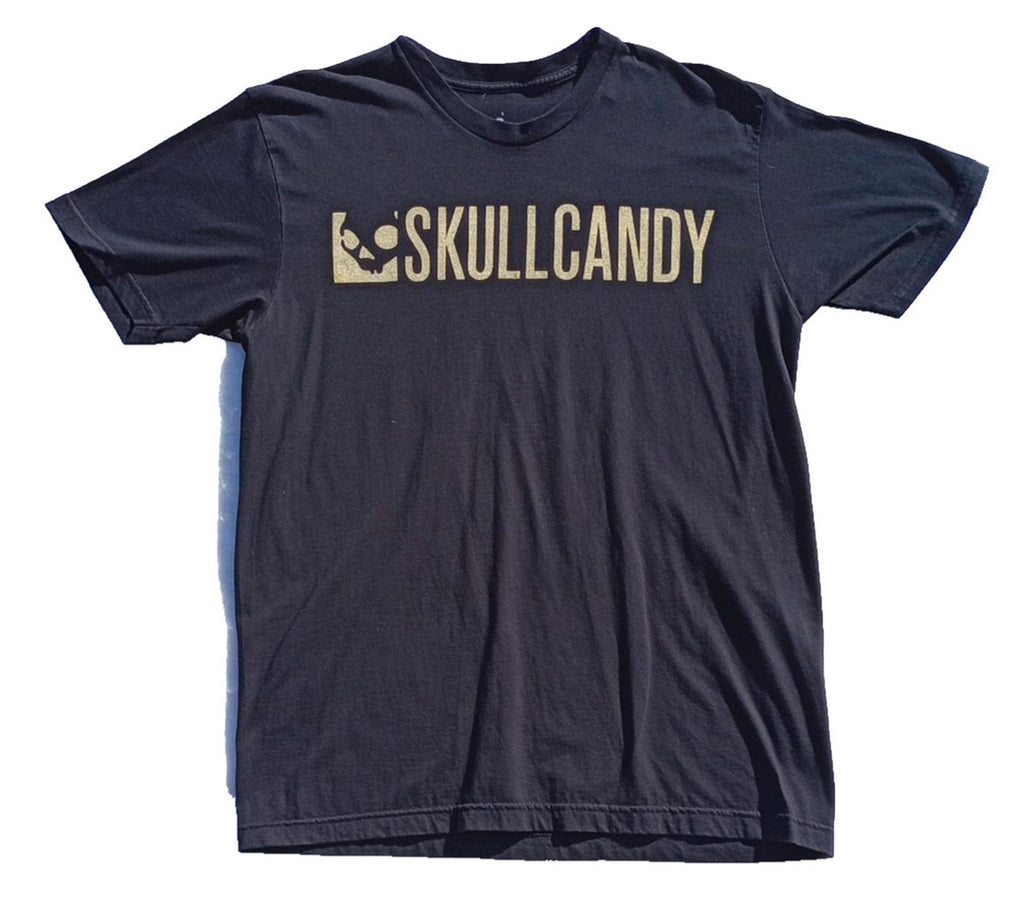 Skull Candy Graphic Print T-Shirt Men's UK Size XL Black Crew Neck 100% Cotton