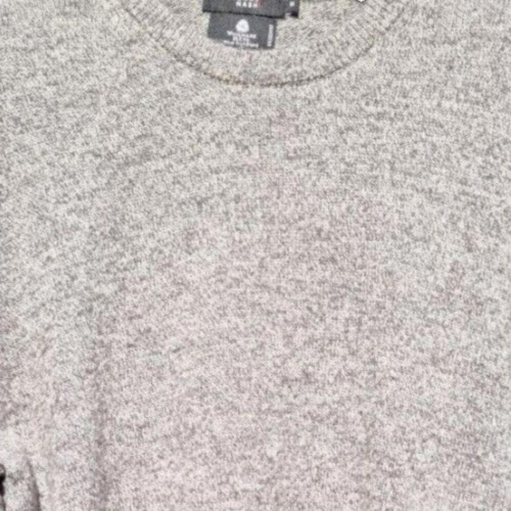 Thomas Nash Knit Jumper Men's UK Size M Grey Lambswool Mix Crew Neck Long Sleeve
