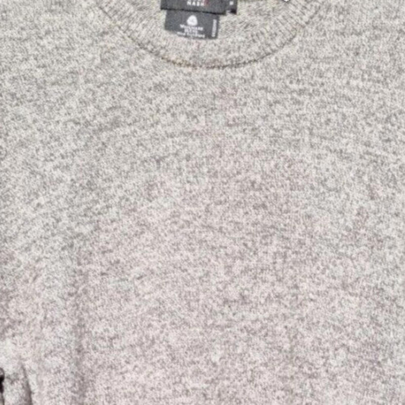 Thomas Nash Knit Jumper Men's UK Size M Grey Lambswool Mix Crew Neck Long Sleeve