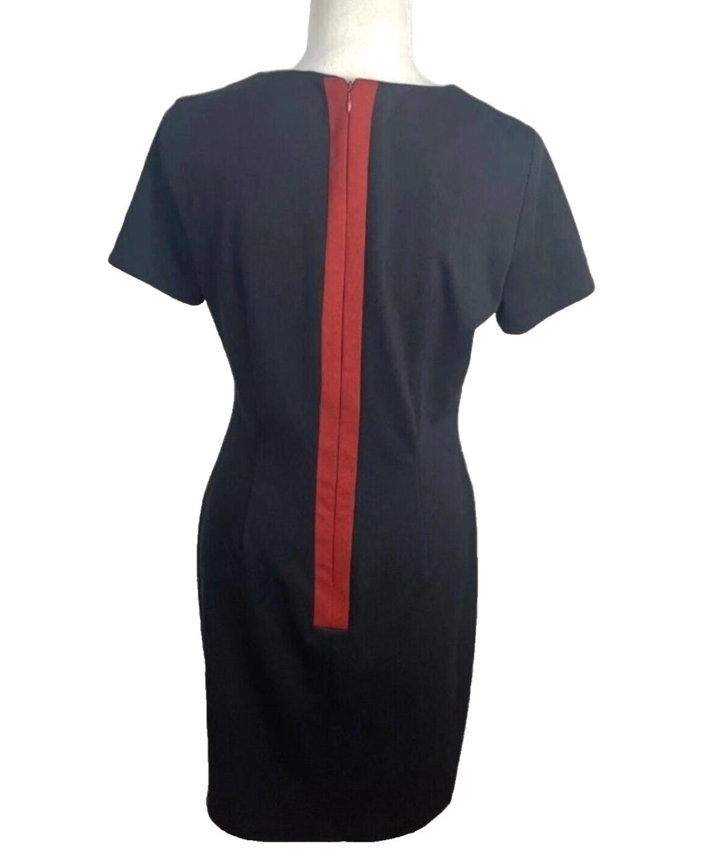Debenhams Color Block Sheath Dress Women's UK Size 12 Short Sleeve Paneled