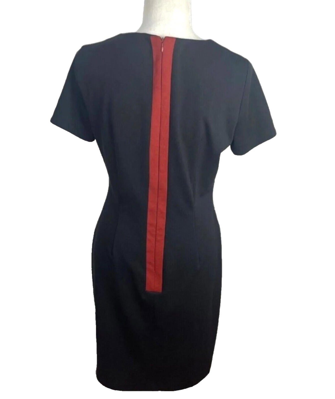 Debenhams Color Block Sheath Dress Women's UK Size 12 Short Sleeve Paneled