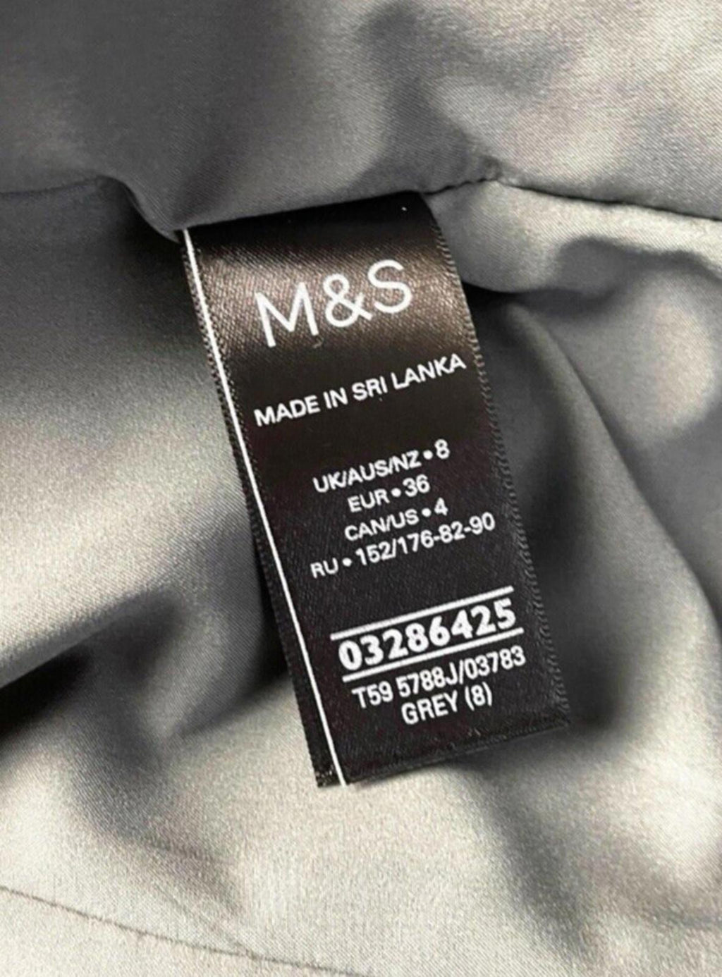 Marks & Spencer Tweed Blazer Coat Jacket Grey Mid Length Women’s UK Size 8
