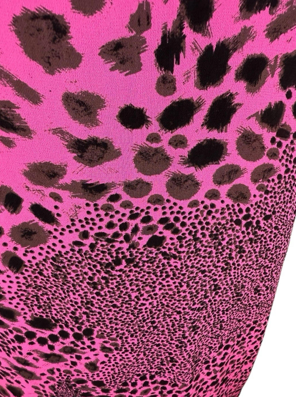 Next Chiffon Top Sheer Leopard Print Pink Lightweight Women’s UK Size 14