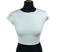 Zara Off White Crop Top. Baby Tee Stretch Women’s UK Size S