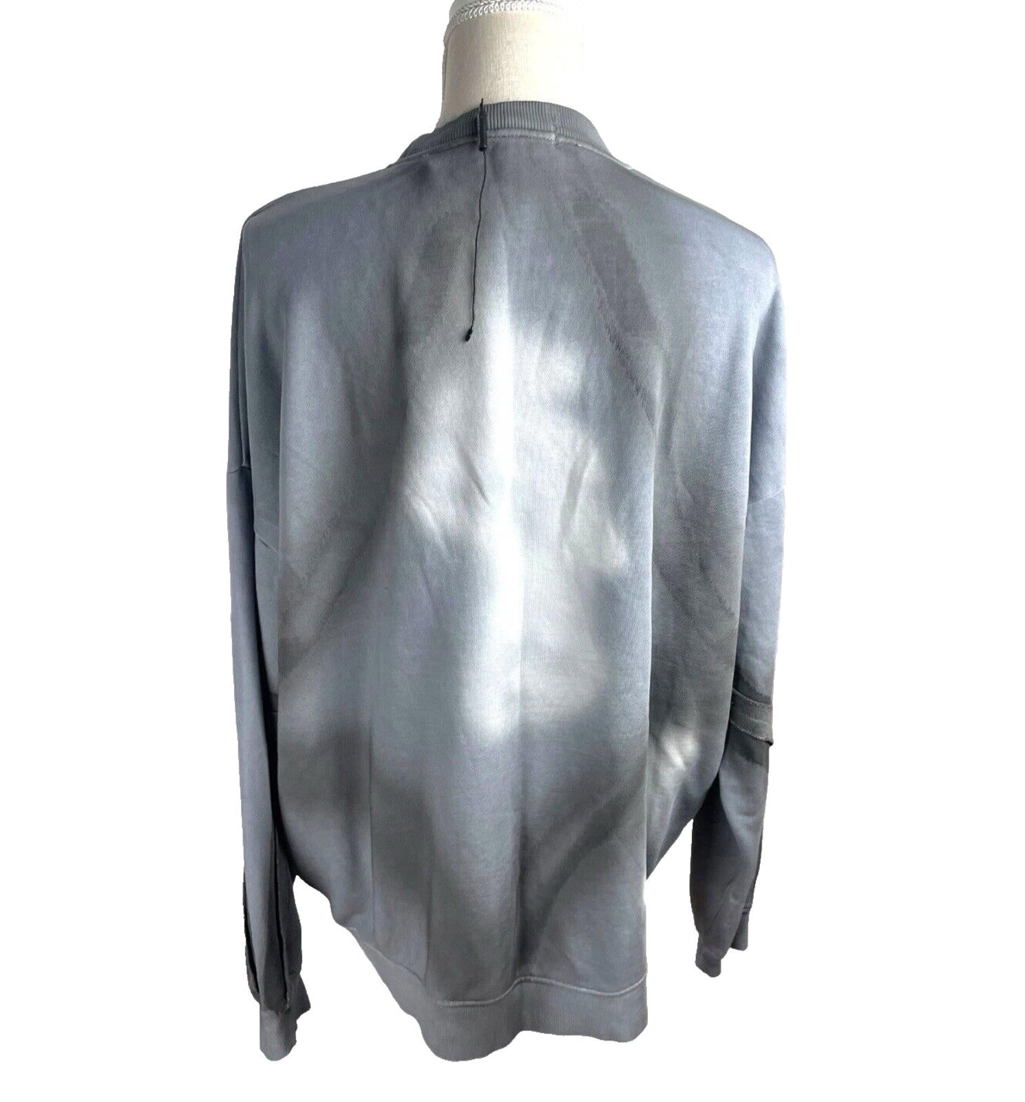 Pretty Little Thing Jumper Jersey Grey Distressed Oversized Women’s UK Size 8