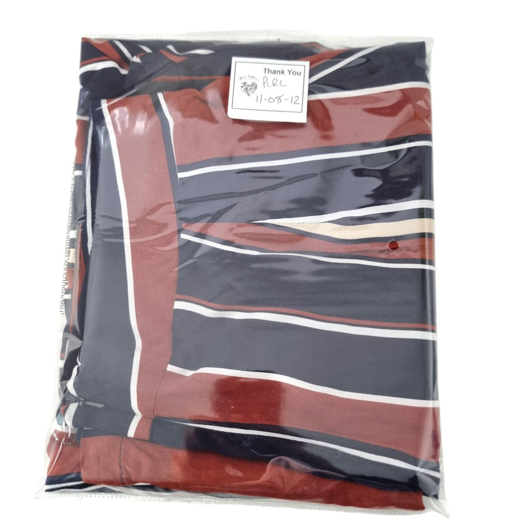 Red Herring Wide Leg Capri Trousers Women's UK Size 12 Striped High Waisted