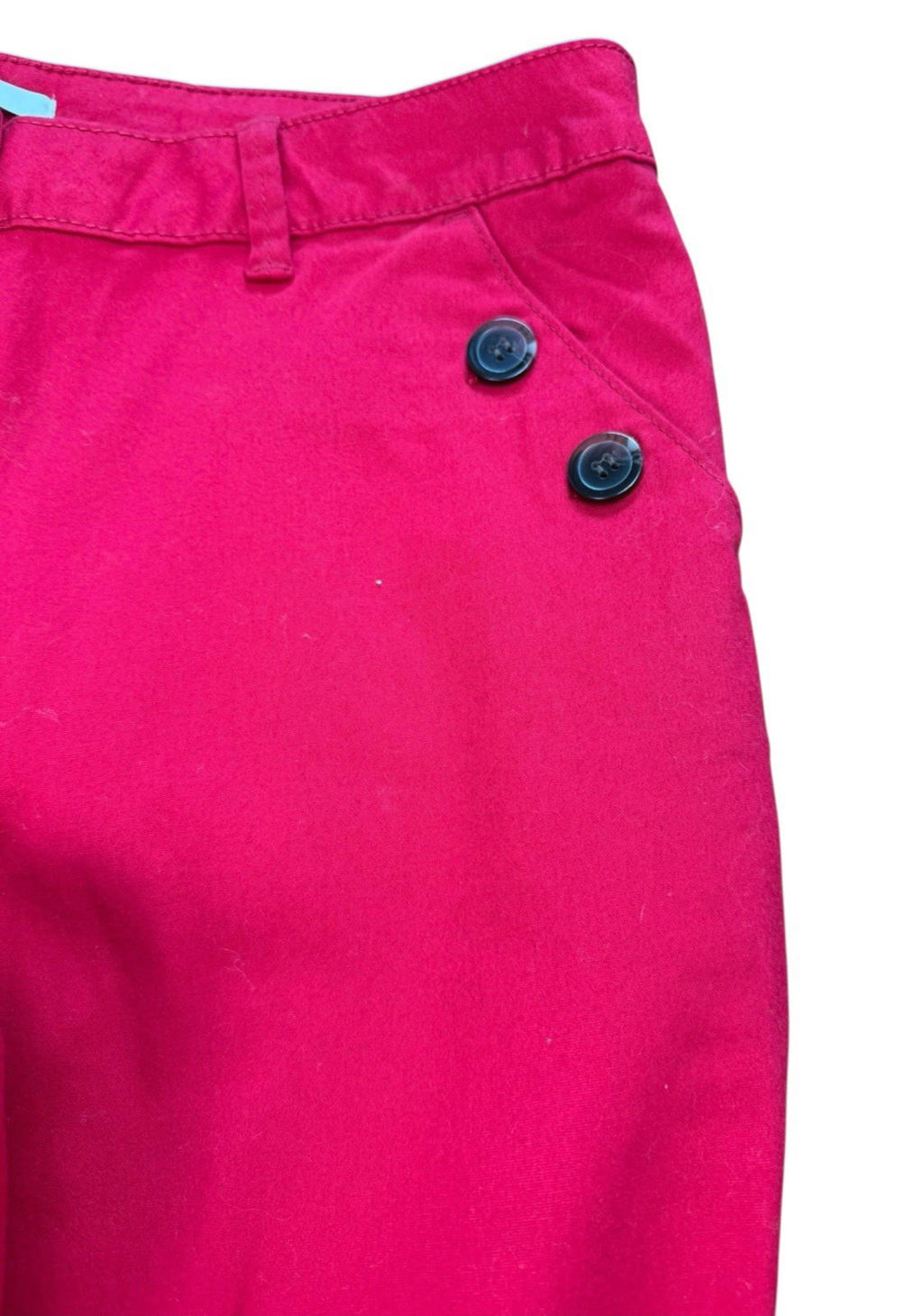 George Bright Red Skinny Jeans Cropped Button Accent Women’s UK Size 12