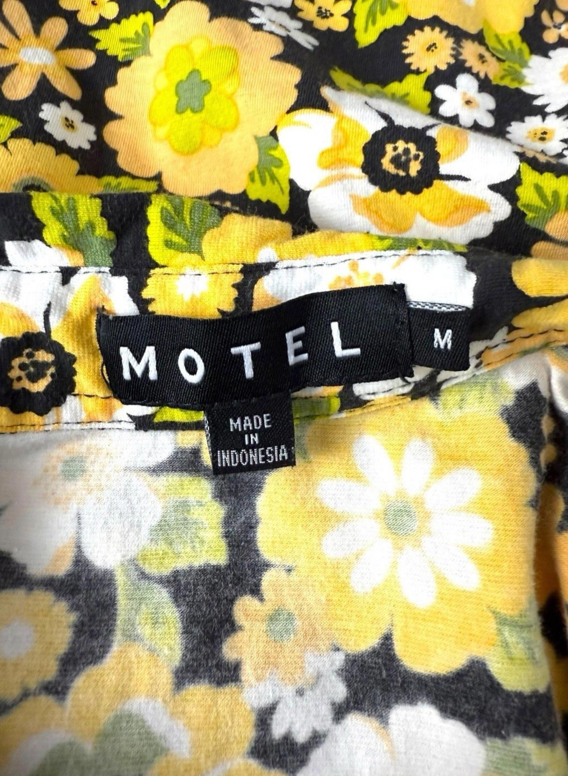 Motel Rocks Mini Dress Women's UK Size S Retro Floral Polo Stretch Summer
