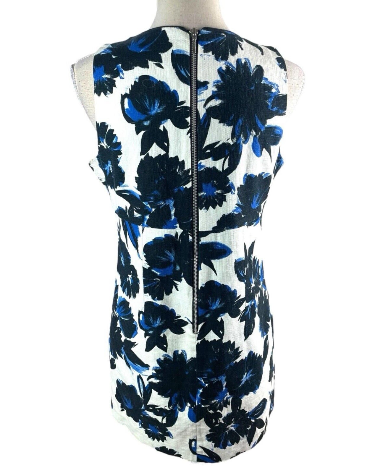Formula Joven White & Blue Floral Pencil Dress Mini Women’s UK Size 12