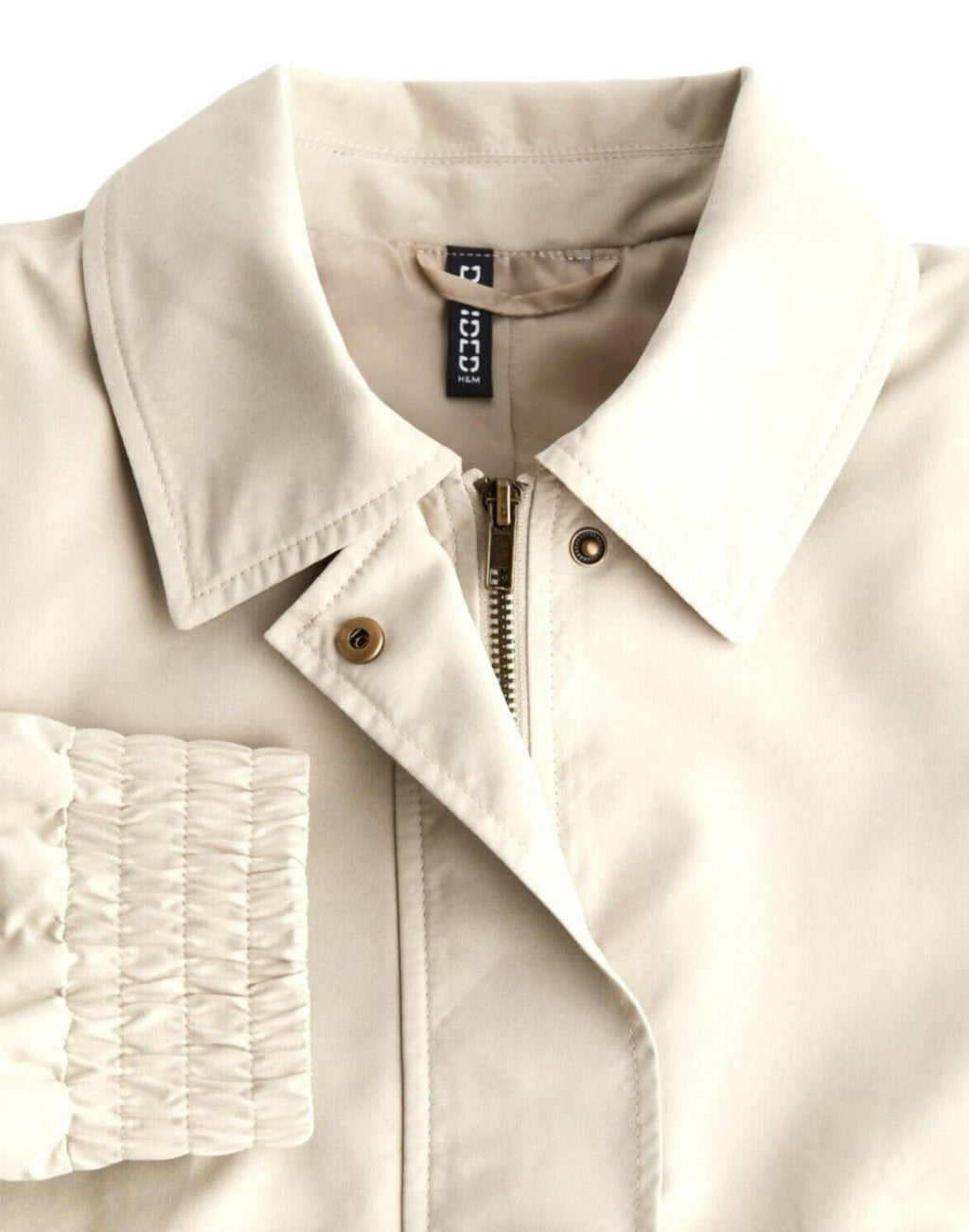 Divided Beige Crop Jacket Soft Touch Shoulder Pads Women’s UK Size XS