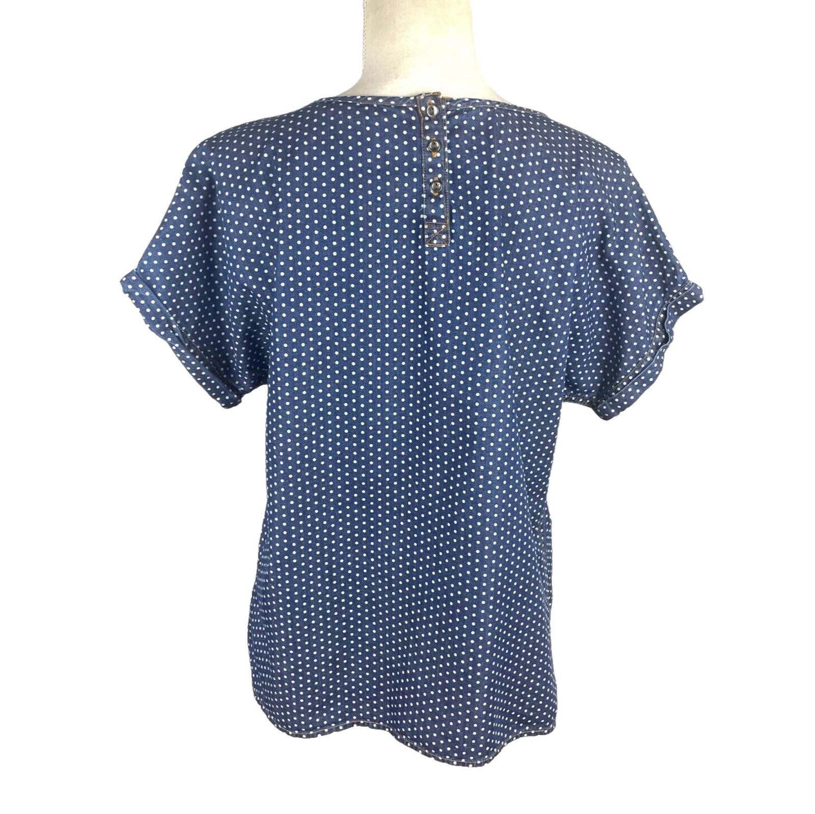 Dessert Lilly T-Shirt Blouse Top Polka Dot Women's UK Size 12