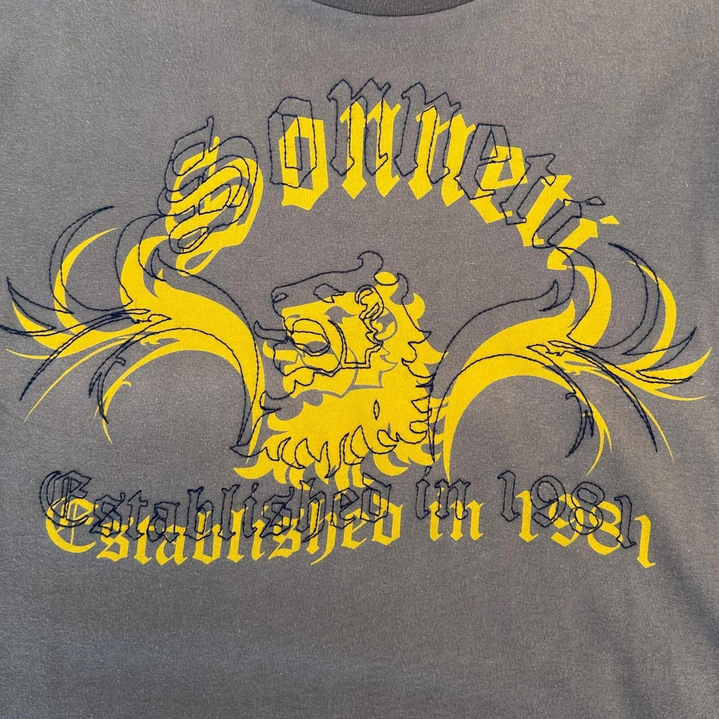 Sonneti T-Shirt Men's UK Size Large L Grey Graphic Print Crew Neck 100% Cotton