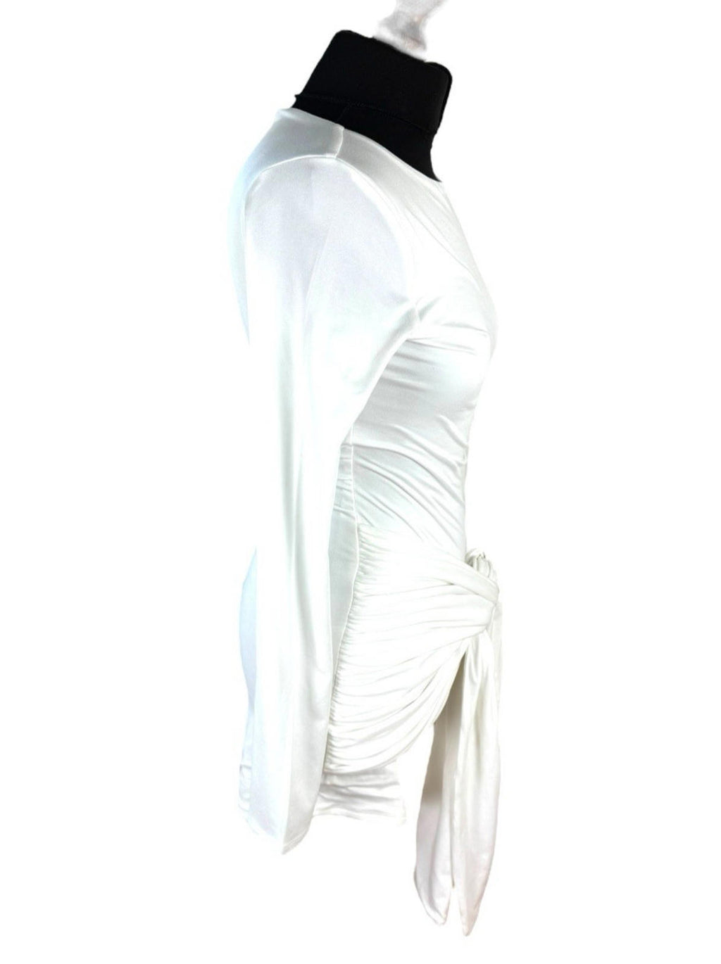 Pretty Little Thing White Mini Dress Wrap Detail Women’s UK Size 8