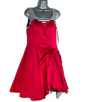 Forever Unique Dress Women’s UK Size 12 Red Layered Ruffle Summer Knee Length