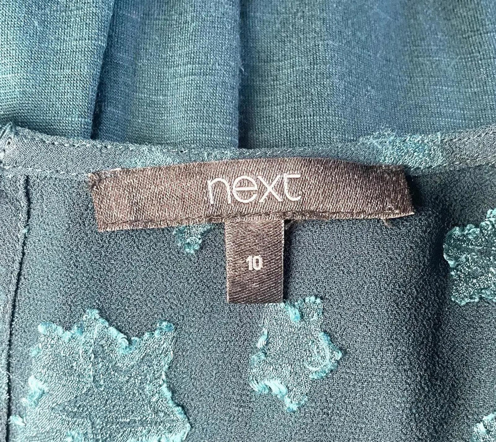Next Starscene Tunic Top  Women's UK Size 10 Chiffon Layered Embezzled Sparkle