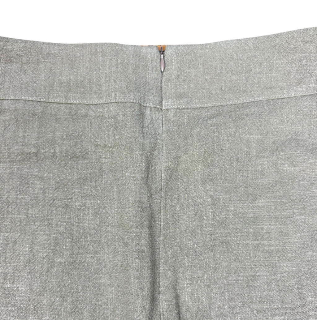 Linein Maxi Skirt Women’s UK Size S Kahki Green High Waist Zip Fastening