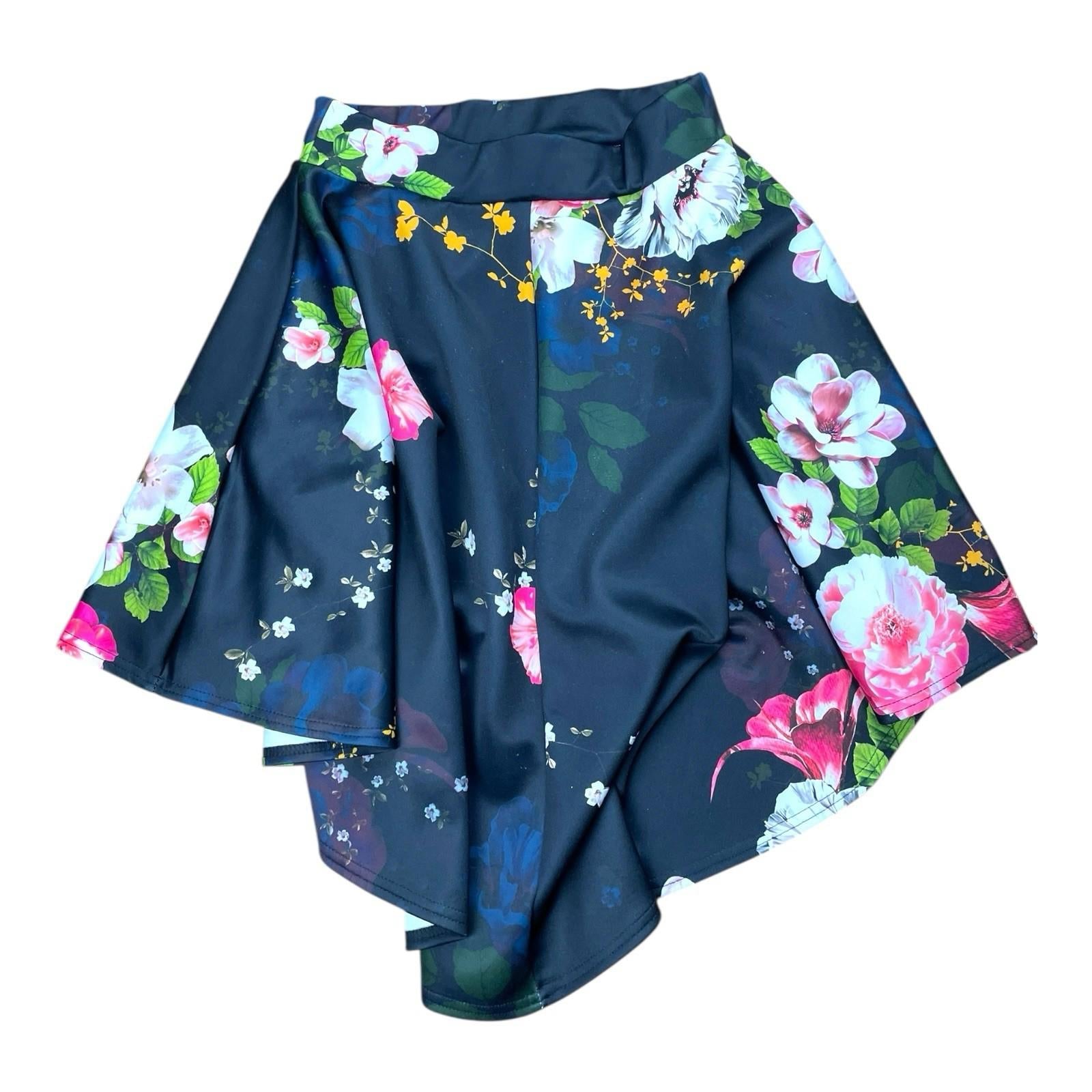 Select High Waisted Skirt A-line Floral Knee Length Women’s UK Size 12