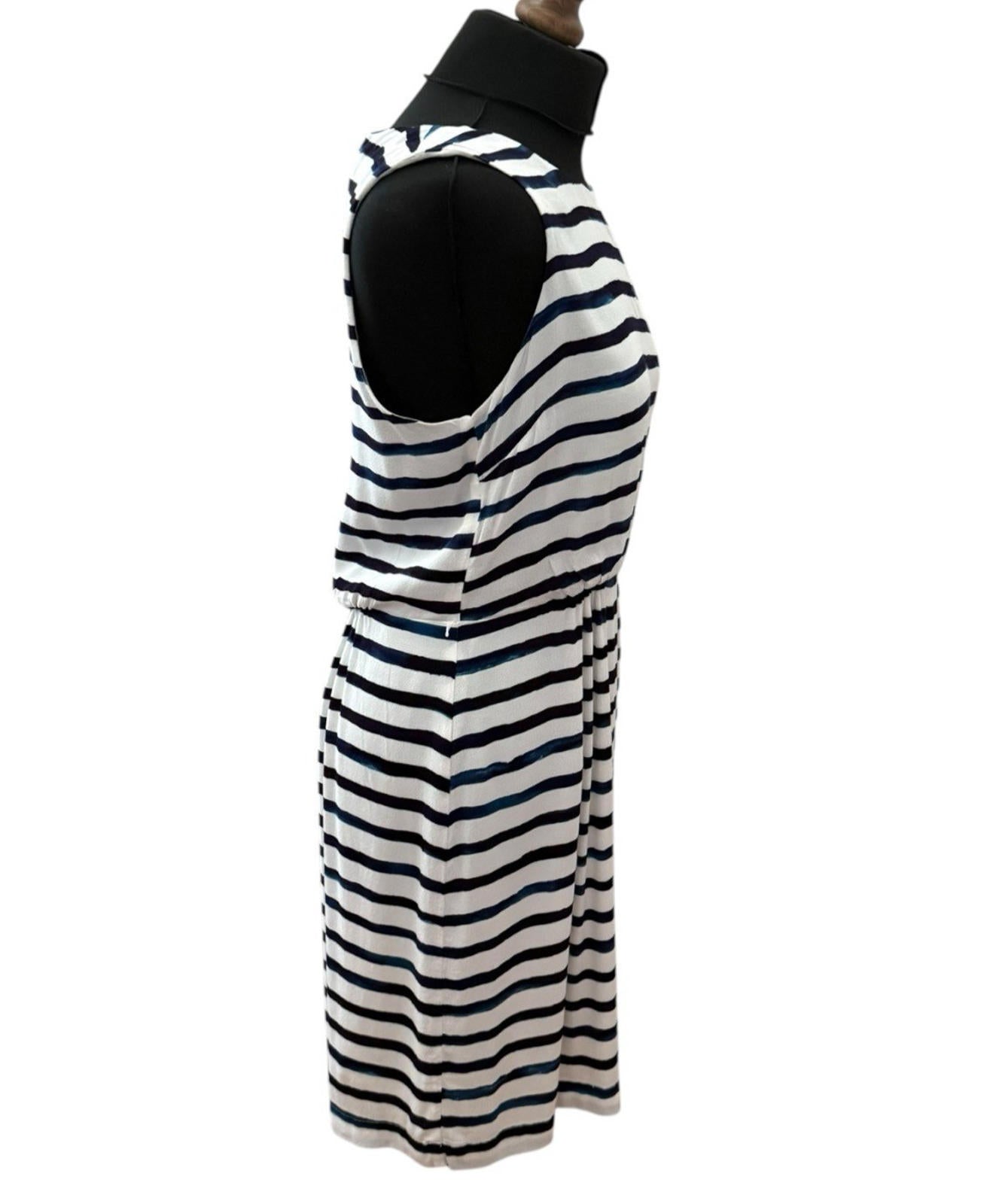 Joules Nautical Dress Knee Length Blue White Women’s UK Size 12