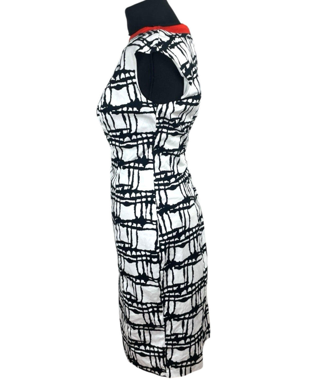 TU Gok Wan Party Dress Women’s UK Size 12 Knee Length Midi Black White