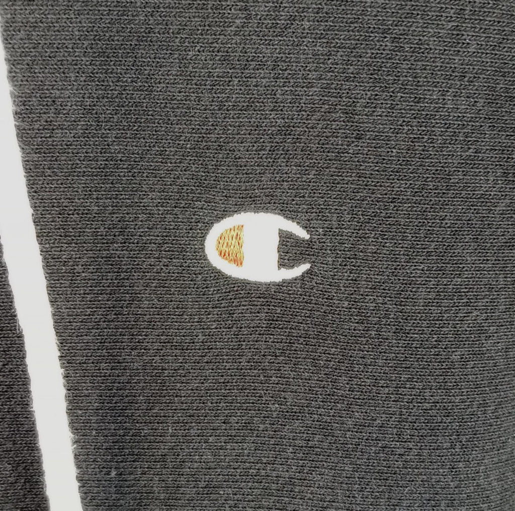 Champion Hoodie Men's UK Size S Black White Jersey Hooded Pockets Cotton Rich