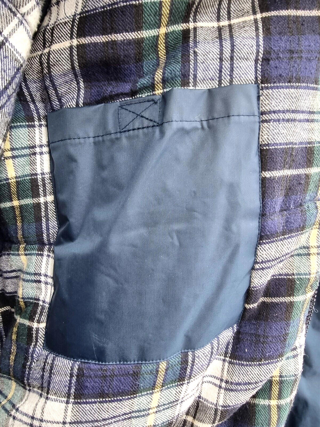 Vintage Blue Jacket Coat Water Resistant Stowaway Hood Men's UK Size Large