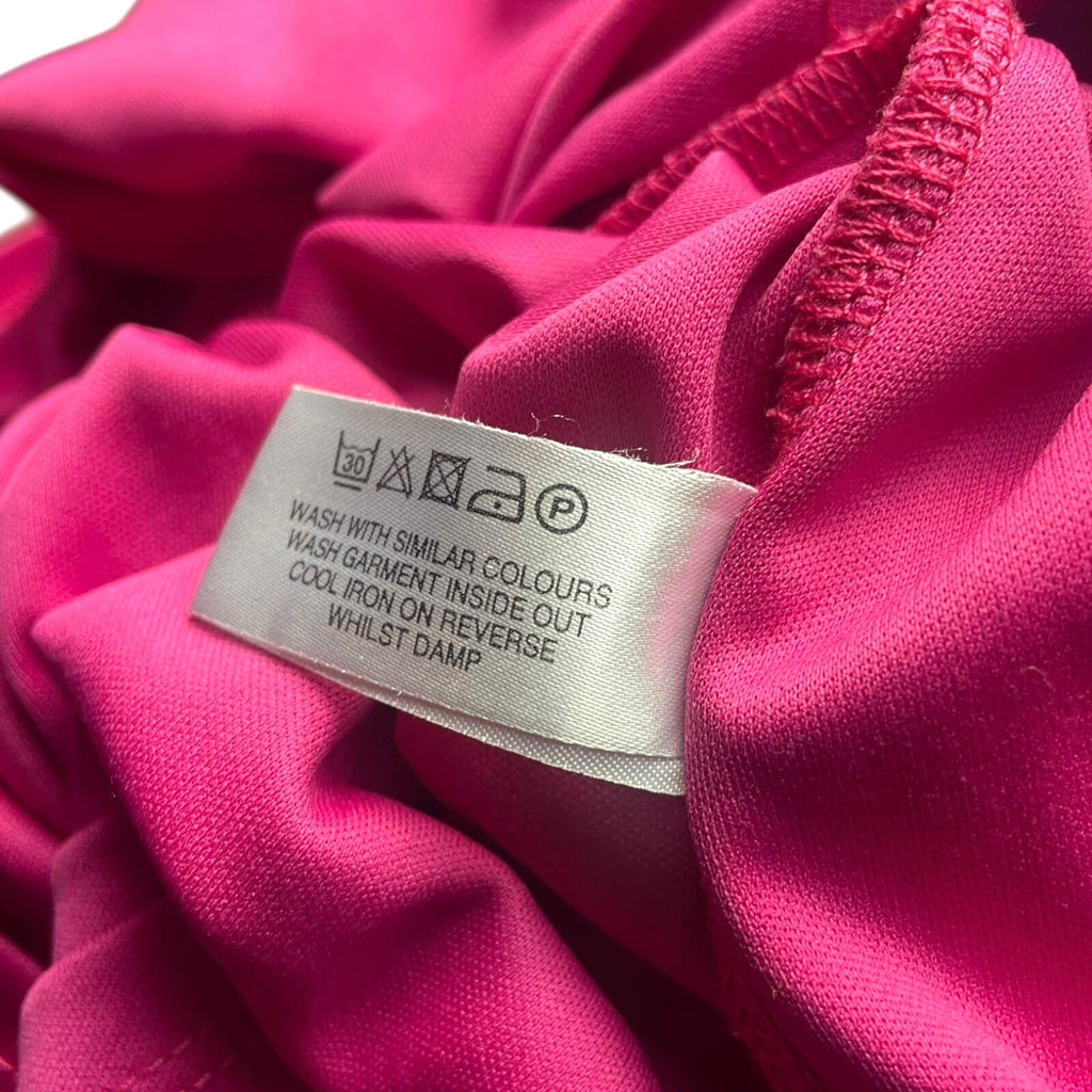 Damsel In A Dress Satin Party Dress Women's UK Size 12 Ruched Cap Sleeve Pink